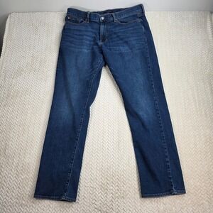 Lucky Brand 410 Athletic Slim Mens Jeans 36x32 Dark Wash Blue Denim